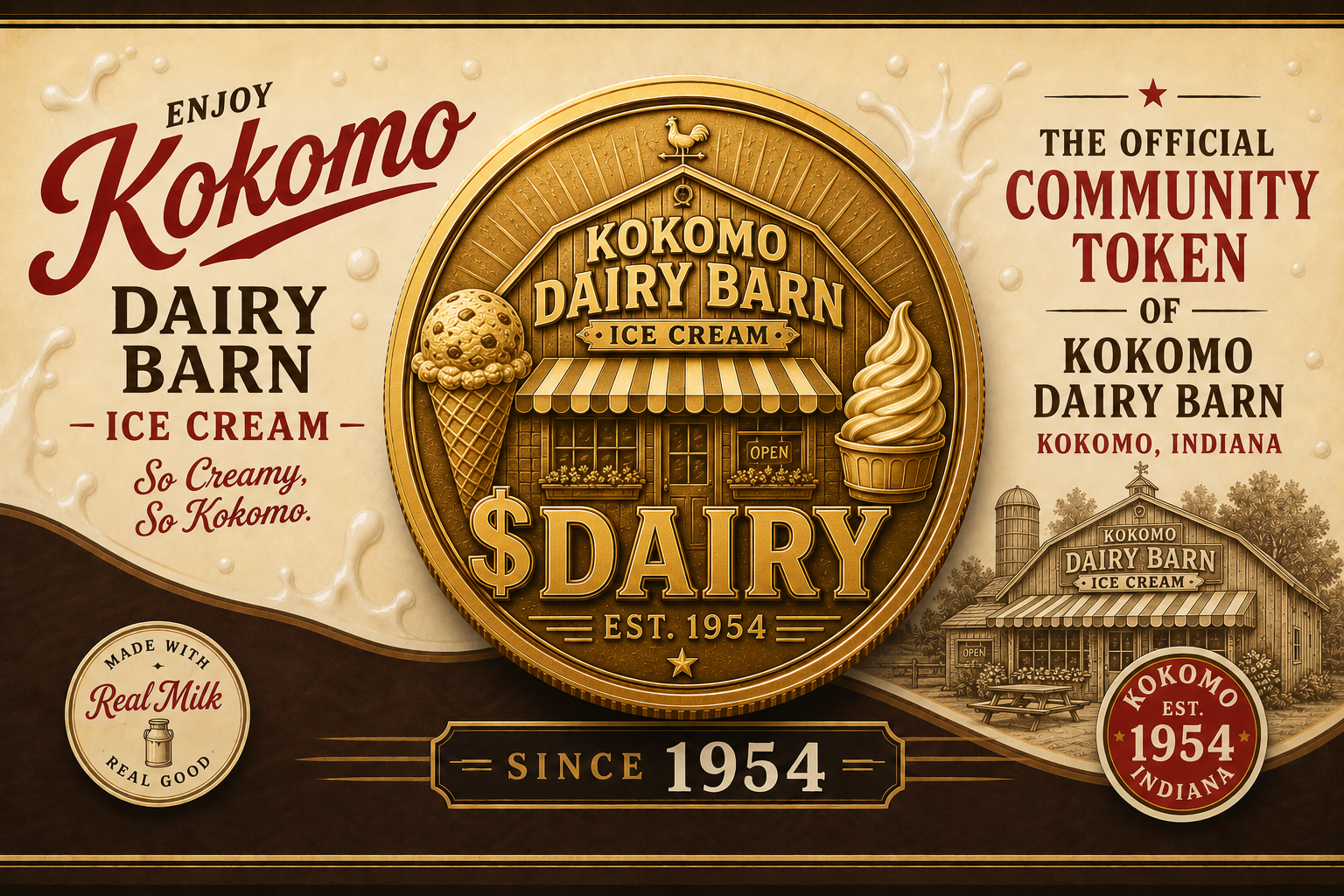 $DAIRY — The Official Community Token of Kokomo Dairy Barn, Est. 1953